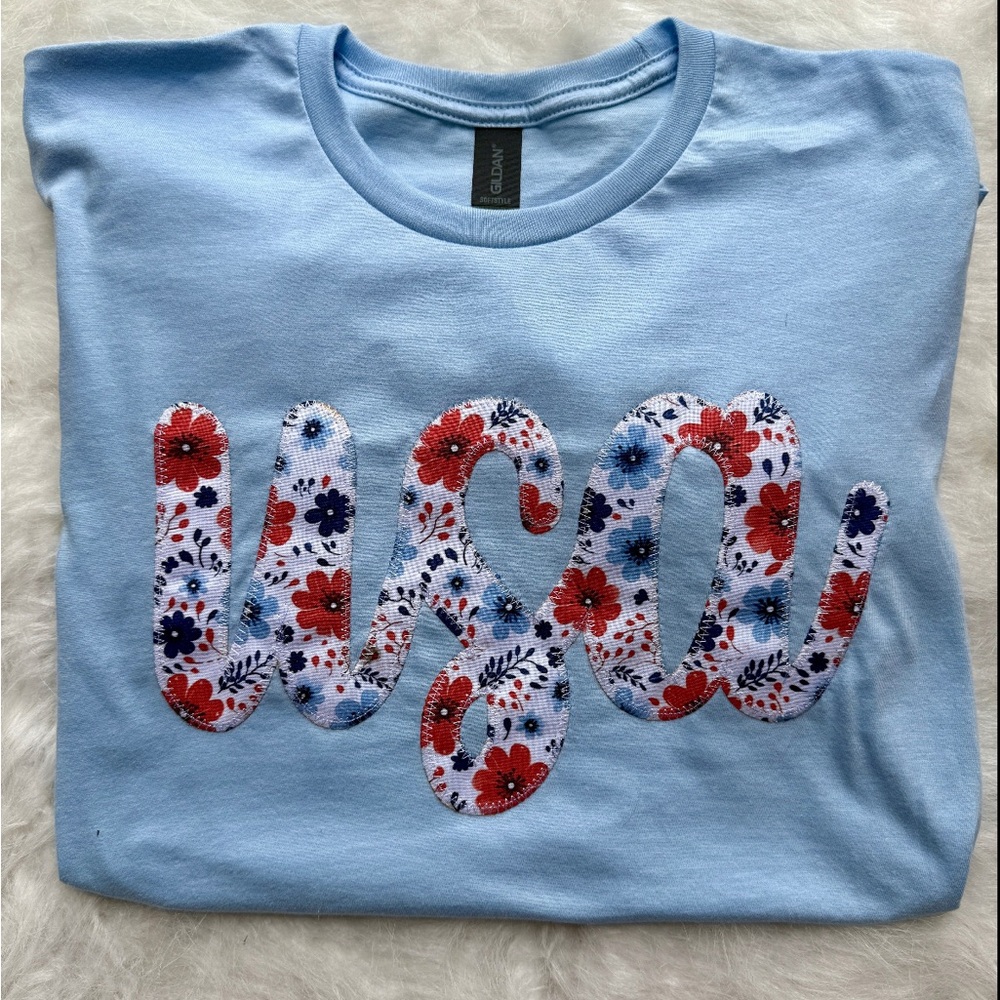 USA Embroidered Tee